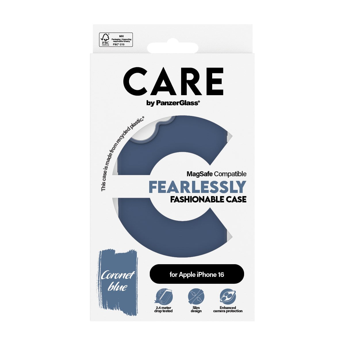 CARE by PanzerGlass® Case Blue w. MagSafe iPhone 16